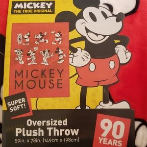 Oversized Mickey Mouse plush throw